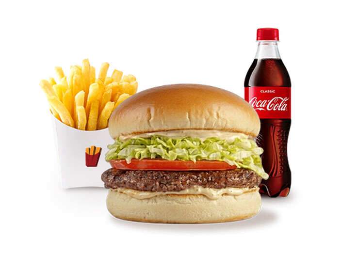 Fryday MENU (1 Fryday burger + 1 Kartof fri + 1 Kola və ya 1 Limonad)